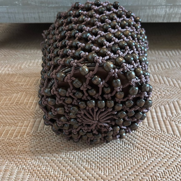 NWT Staud Beaded Moreau Bag Chocolate - Picture 6 of 6